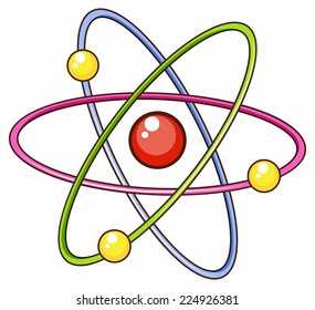 Illustration of a simple sketch of science on a white background    