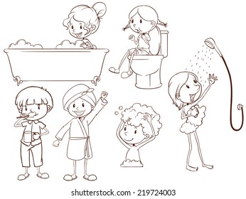 Ilustraciones Imagenes Y Vectores De Stock Sobre Bath Draw