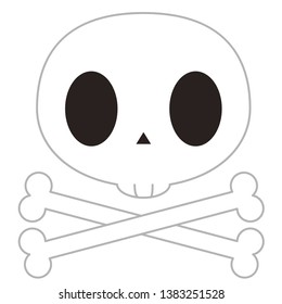 Illustration of a simple skull mark