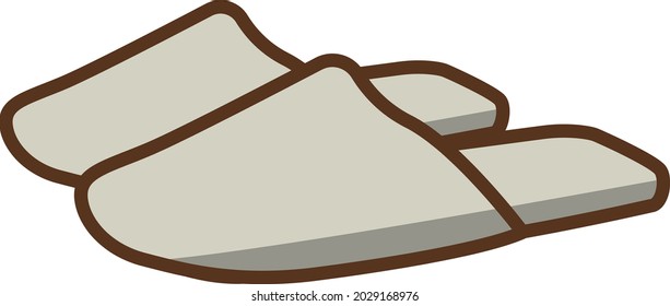Ilustración de una simple zapatilla de un lado