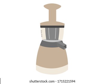 Illustration of a simple slow juicer