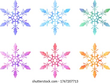 Illustration of a simple snowflake icon