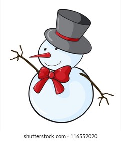 Illustration of a simple snowman