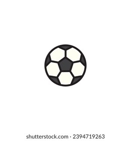 Ilustración de una simple pelota de fútbol