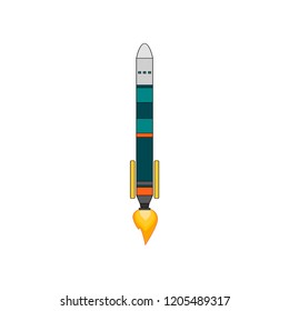 Illustration of a simple spaceship isolated vector illustration.