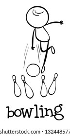 Illustration of a simple sporting figure