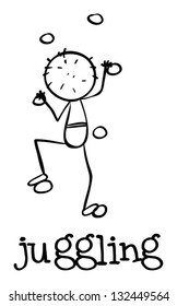 Illustration einer einfachen Sportfigur