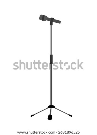 Illustration of a simple stand microphone - A stand microphone seen from the side