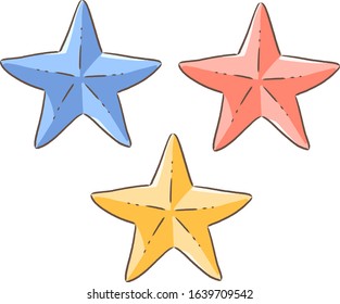 Illustration of a simple starfish drawn in vector