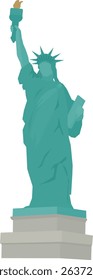 Illustration of a simple statue of liberty