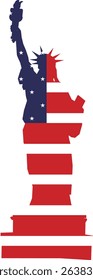 Illustration of a simple statue of liberty