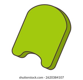 Illustration of a simple swimming kickboard.