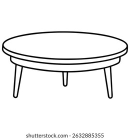 Illustration of a simple table isolated on transparent background