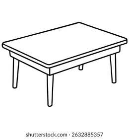 Ilustración de una mesa simple aislada sobre fondo transparente
