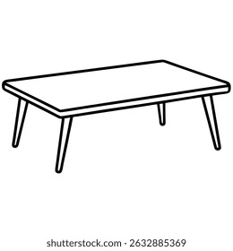 Illustration of a simple table isolated on transparent background