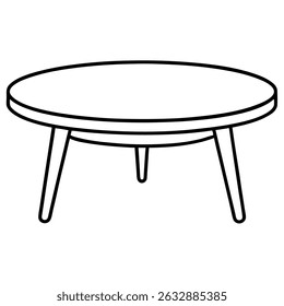 Illustration of a simple table isolated on transparent background