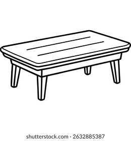 Illustration of a simple table isolated on transparent background