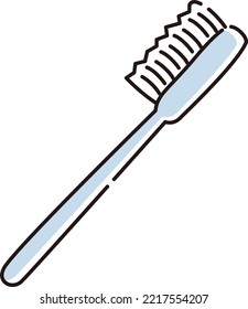 Illustration of a simple toothbrush