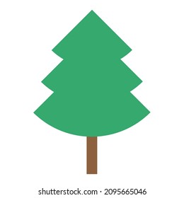 Illustration of a simple tree. Vector.