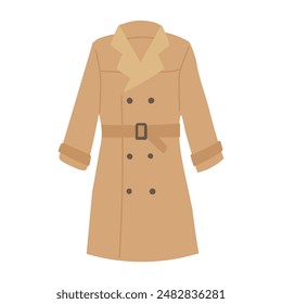 Illustration of a simple trench coat