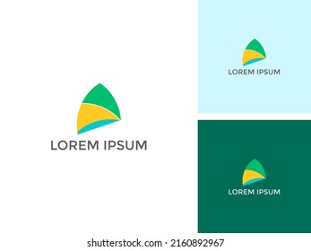 ILLUSTRATION SIMPLE TRIANGLE BUSINESS LOGO DESIGN VECTOR