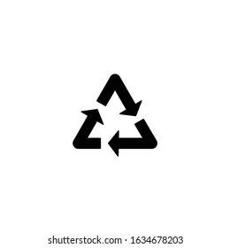 Illustration simple triangle recycle sign icon vector design