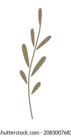 Ilustración de una simple ramita con hojas.
