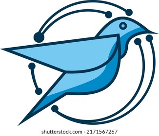 illustration of a simple and unique logo birds