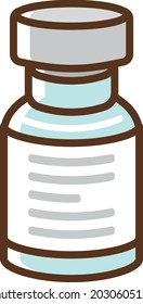 Illustration Of A Simple Vaccine With A Silver Lid