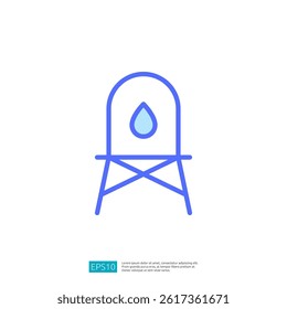 Illustration of Simple Watering Icon with Droplet Design Symbolizing Efficient Farming Practices and Sustainable Water Use in Agriculture