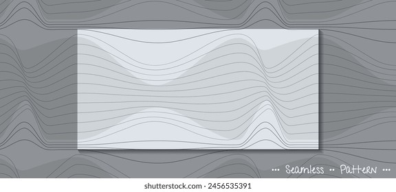 Illustration simple wave line pattern and geometric shape. Abstract graphic design. Vector seamless pattern with black and white stripe line. Design for print fabric, textile, wallpaper background