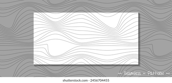 Illustration simple wave line pattern and geometric shape. Abstract graphic design. Vector seamless pattern with black and white stripe line. Design for print fabric, textile, wallpaper background