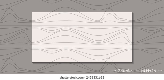 Illustration simple wave line pattern and geometric shape. Abstract graphic design. Vector seamless pattern with black and white stripe line. Design for print fabric, textile, wallpaper background