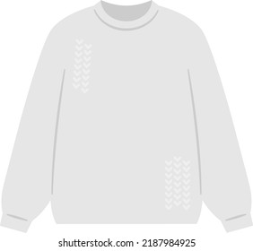 illustration of simple white sweater
