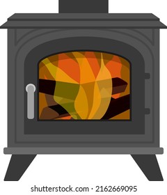 Illustration of a simple wood stove