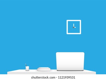 Illustration of a simple working desk.