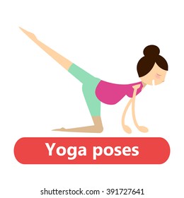 illustration of simple yoga poses for pregnant woman for sport activity and relax