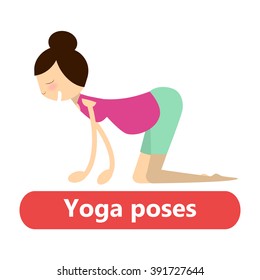 illustration of simple yoga poses for pregnant woman for sport activity and relax