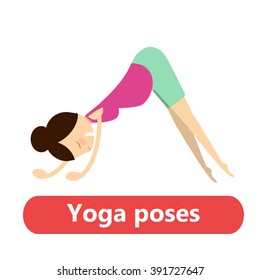 illustration of simple yoga poses for pregnant woman for sport activity and relax