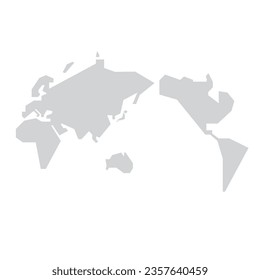 Illustration of a simplified world map.