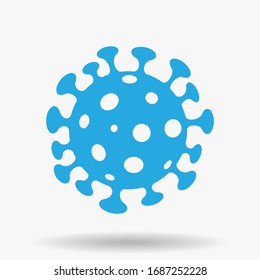 Illustration of Simplistic Blue Coronavirus Icon