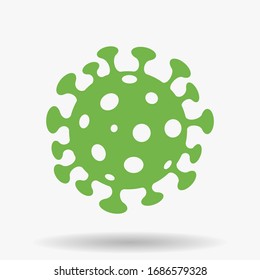 Illustration of Simplistic Green Coronavirus Icon