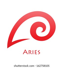 Illustration of Simplistic Lines Aries Zodiac Star Sign isolated on a white background