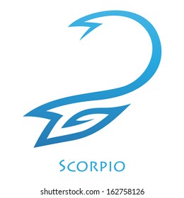 Illustration of Simplistic Lines Scorpio Zodiac Star Sign isolated on a white background