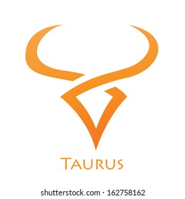 Illustration of Simplistic Lines Taurus Zodiac Star Sign isolated on a white background