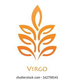 Illustration of Simplistic Lines Virgo Zodiac Star Sign isolated on a white background