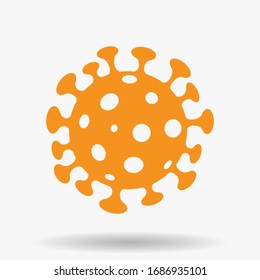 Illustration of Simplistic Orange Coronavirus Icon
