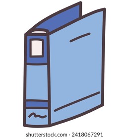 Illustration of a simply deformed hand-drawn binder