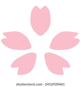 Ilustración de flores de cerezo de primavera simplemente deformadas que se pueden usar como un único punto de referencia.