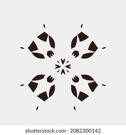 illustration of simteri s motif vector image for cloth or other decoration